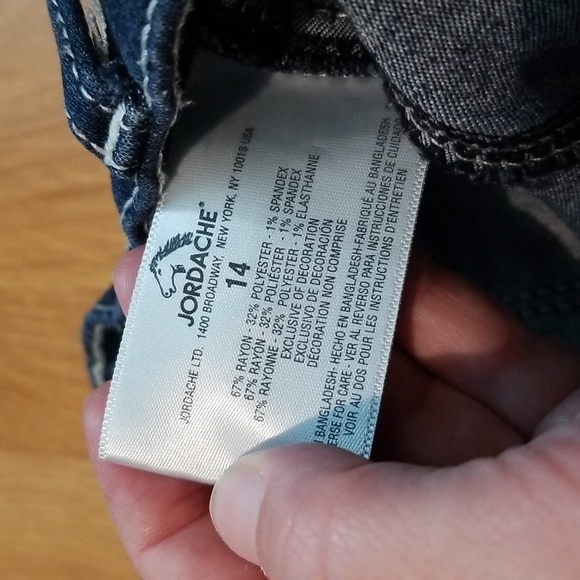 Jordache Premium dark blue jean stretch leggings (jeggings) kids size 14 EUC - Picture 8 of 8